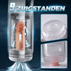 【Nieuw】9 Zuig-schuif-draai LCD masturbator cup met spraakfunctie