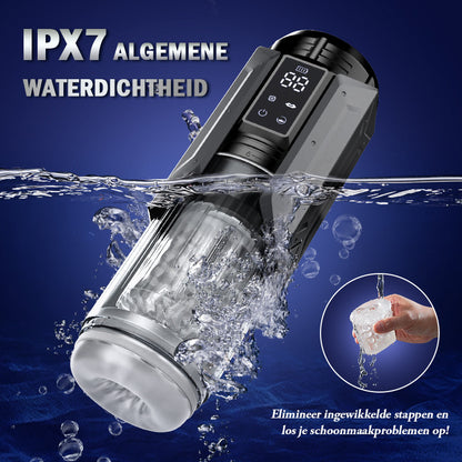 King - 100% waterdichte 4-in-1 automatische masturbator voor mannen